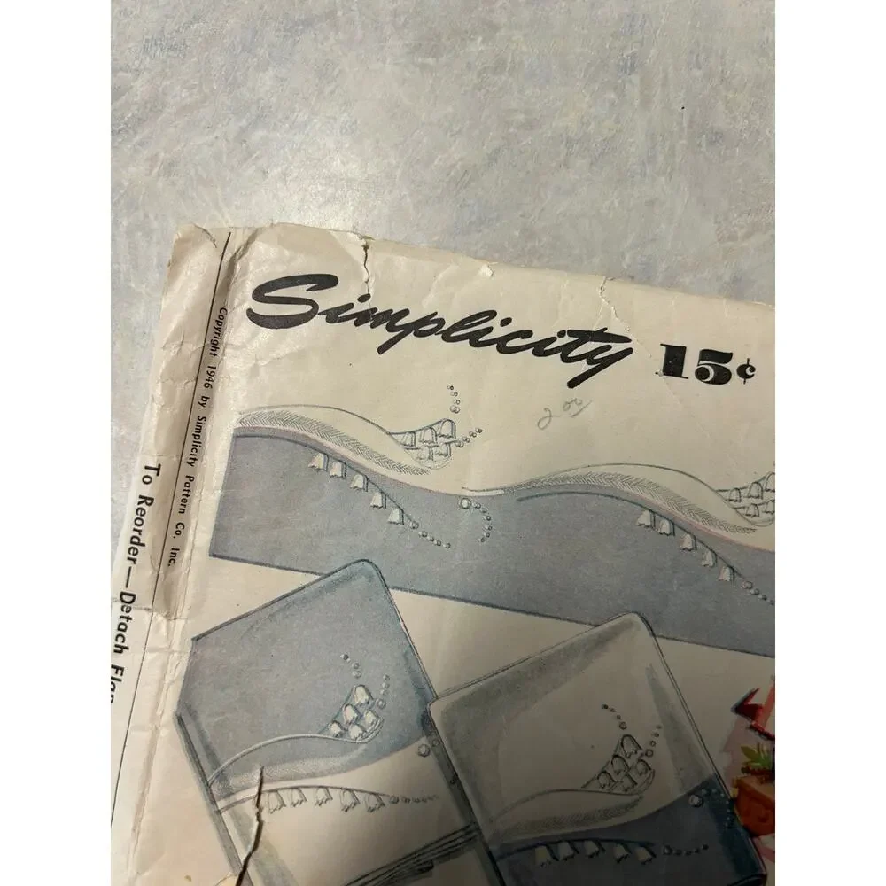 Vintage 1946 Simplicity Pattern #7187 Embroidery and Applique‎ Transfers